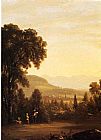 Sanford Robinson Gifford Landscape with Village in the Distance painting
